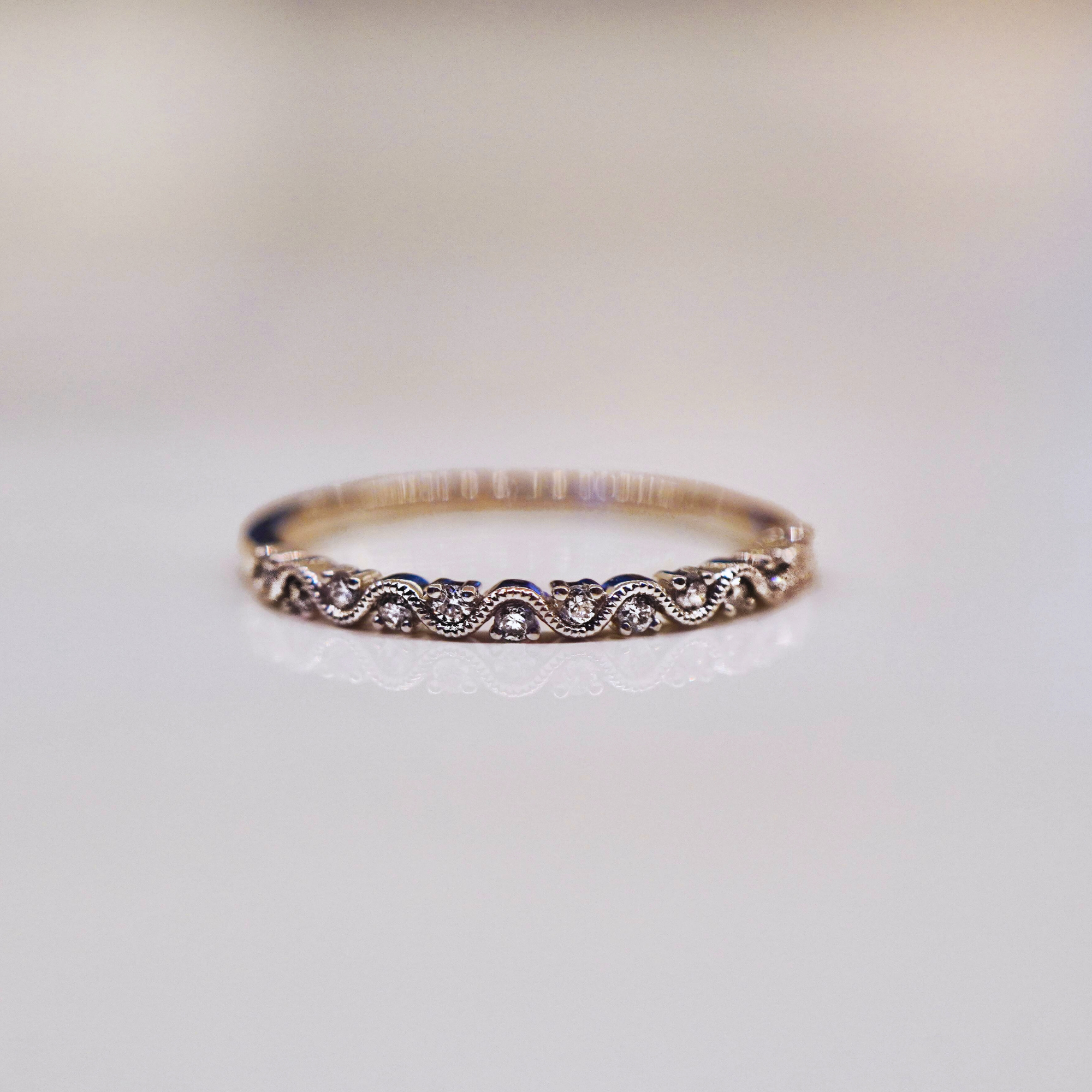 Wave Wedding Band 0.14 TCW